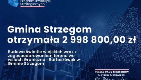 Gmina Strzegom otrzymała niemal 3 mln złotych