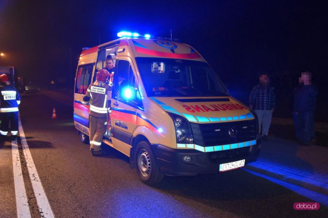 Wypadek na ósemce w Wilkowie Wielkim w powiecie dzierżoniowskim