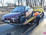 Zderzenie forda z toyotą w Ostroszowicach