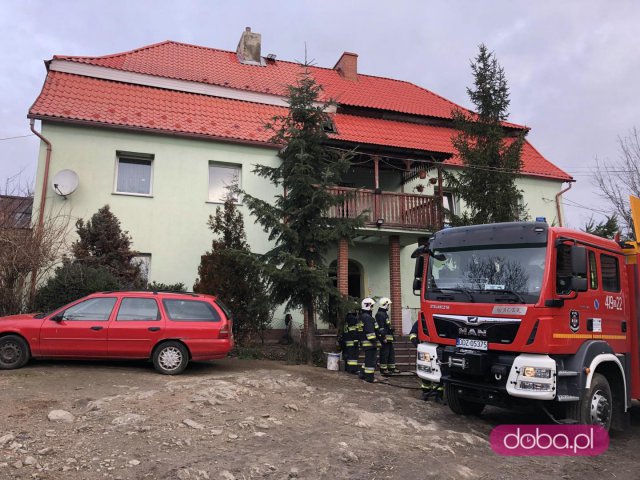 Pożar domu w Ostroszowicach