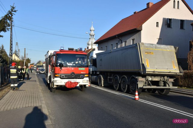 Zderzenie trzech ciężarówek na DK8