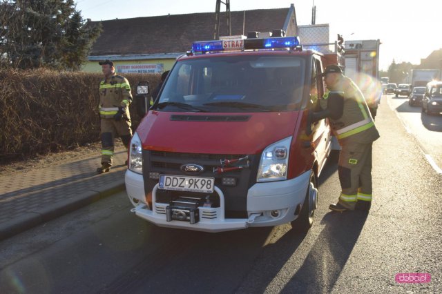 Zderzenie trzech ciężarówek na DK8