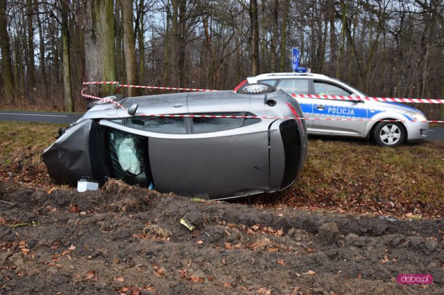 Seatem wypadła z drogi w Nowiźnie