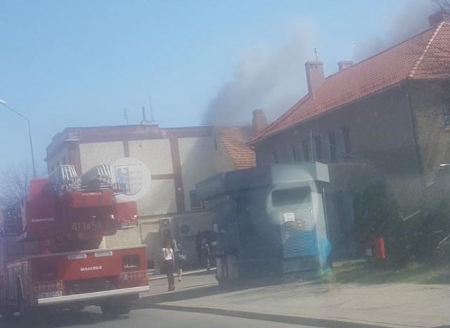 Pożar poddasza w Piławie Górnej!