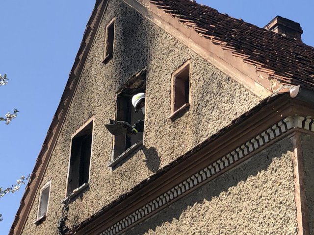 Pożar poddasza w Piławie Górnej!