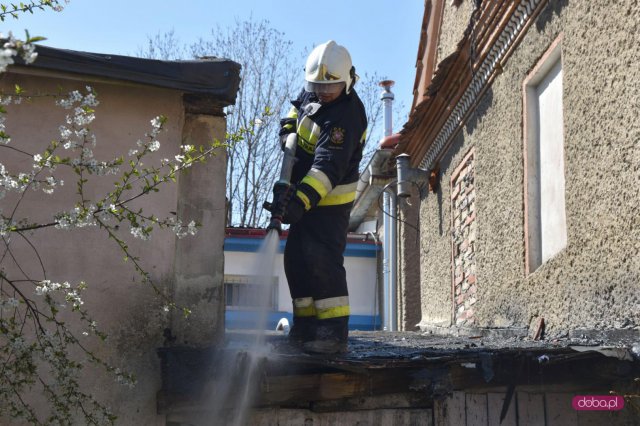 Pożar poddasza w Piławie Górnej!