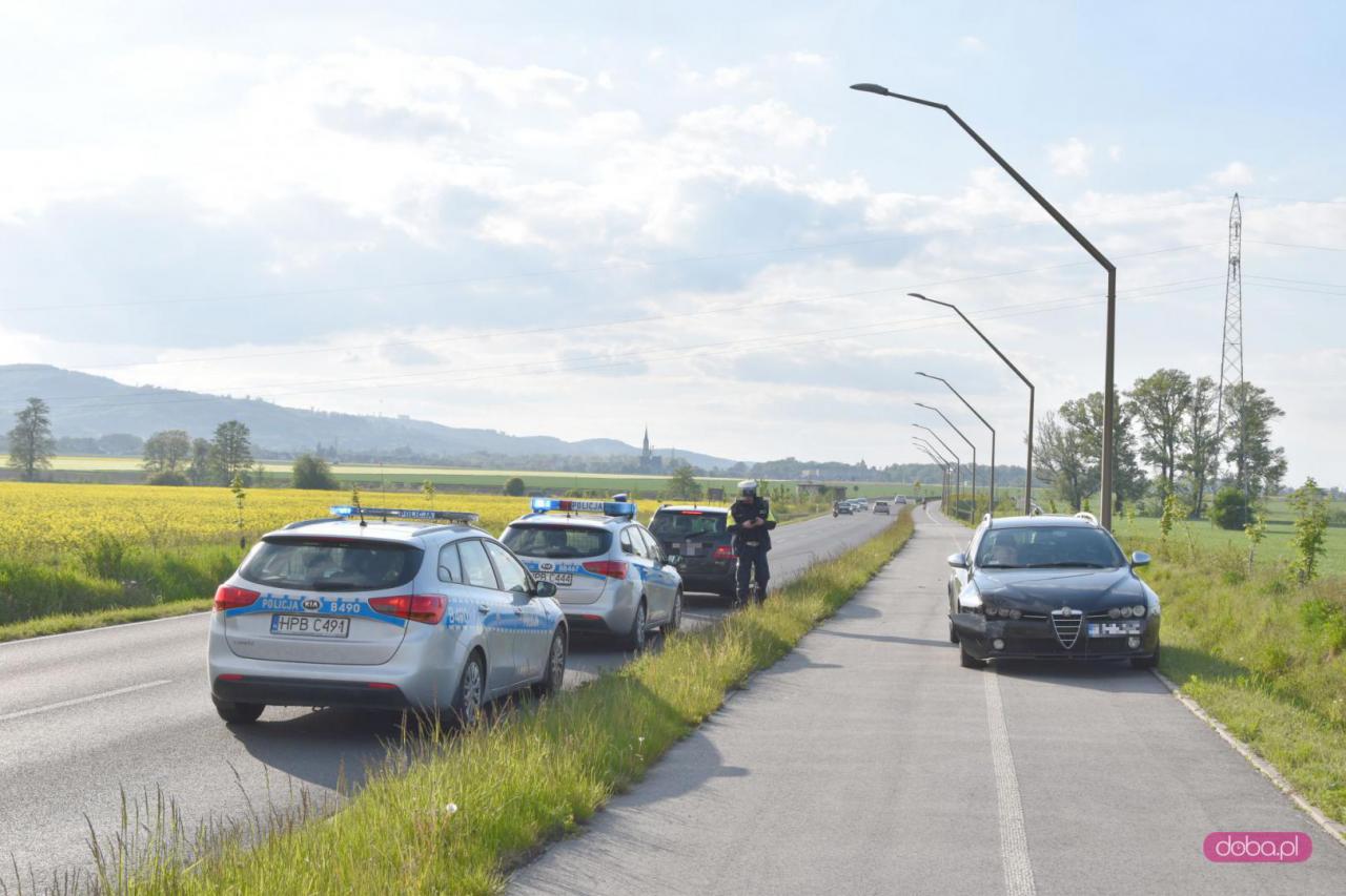 Działania drogówki na drodze Bielawa - Pieszyce