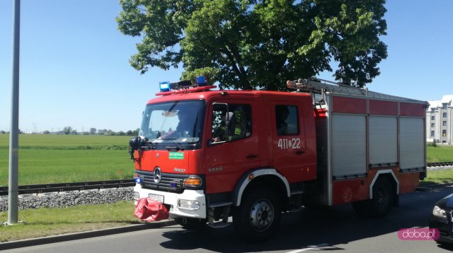Straż pożarna na drodze Dzierżoniów - Bielawa