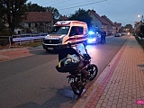 Pijany motorowerzysta upadł na ul. Kopernika w Pieszycach