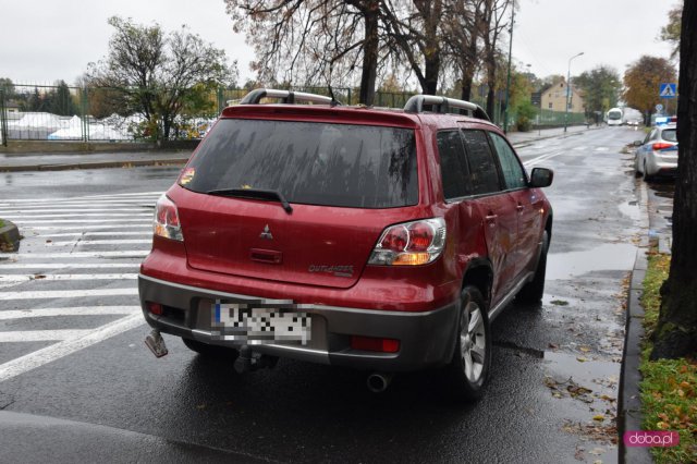 Zderzenie autobusu z mitsubishi