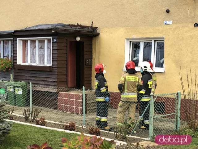 Akcja ratunkowa na ul. Frankowskiego w Bielawie