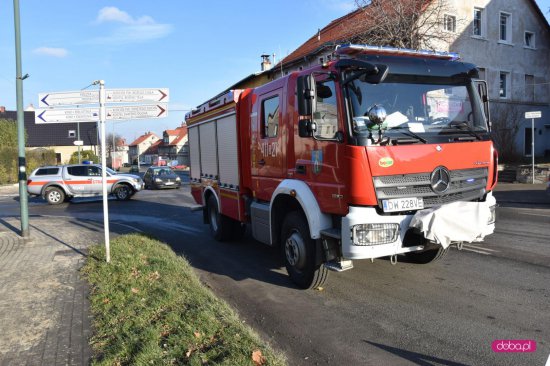 Zderzenie fiata z renault w Bielawie