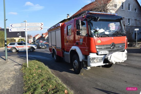 Zderzenie fiata z renault w Bielawie