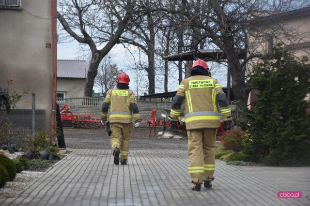 Drzewo spadło na budynek gospodarczy w Pieszycach