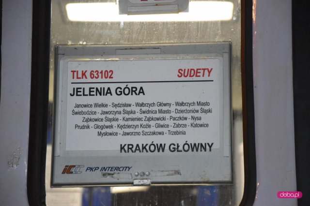 Pociąg do Krakowa w Dzierżoniowie