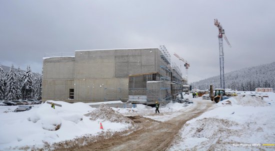 Intensywne prace na budowie Dolnośląskiego Centrum Sportu w Jakuszycach