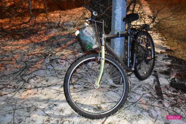 Upadek rowerzysty w Dzierżoniowie
