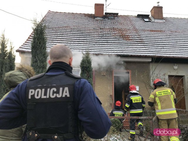 Pożar domu przy ulicy Staszica