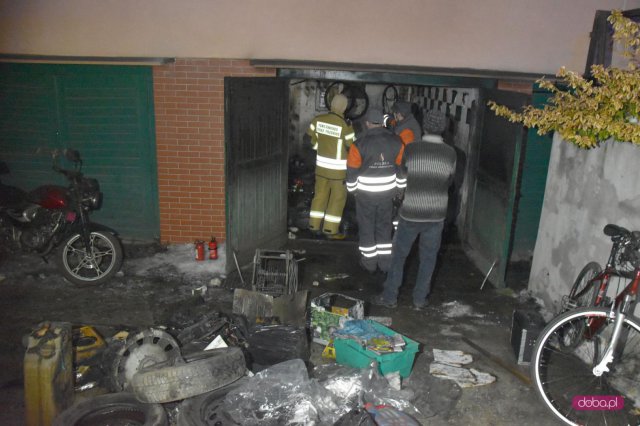 Pożar garażu w Bielawie