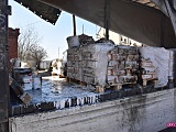Pożar samochodu ciężarowego na drodze Łagiewniki - Strzelin