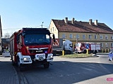 Pożar samochodu ciężarowego na drodze Łagiewniki - Strzelin