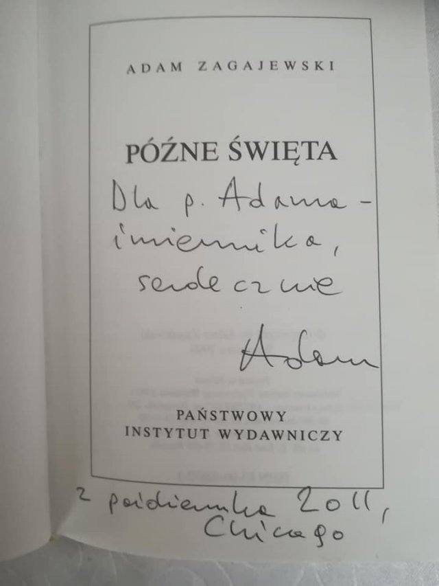 Adam Lizakowski o poecie Adamie Zagajewskim