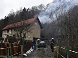 Pożar sadzy w kominie w Bielawie