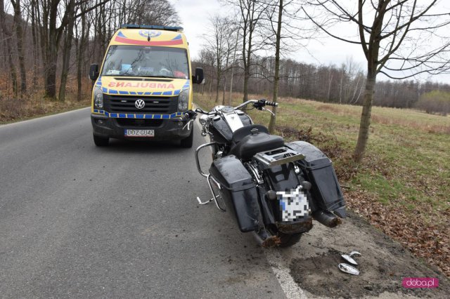 Wypadek motocyklisty w Jodłowniku