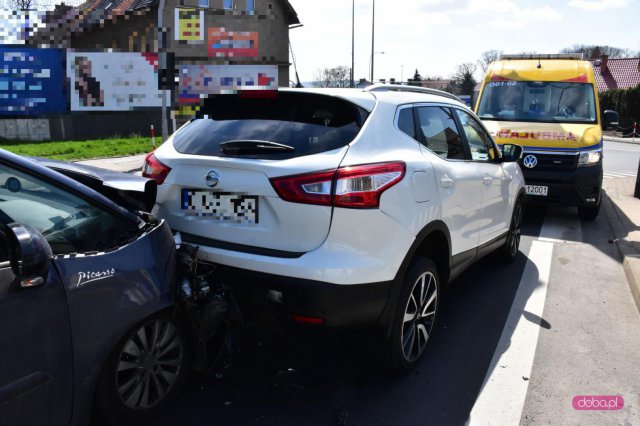 Zderzenie citroena z nissanem w Łagiewnikach