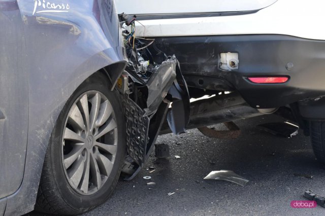 Zderzenie citroena z nissanem w Łagiewnikach