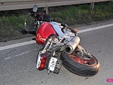 Wypadek motocyklisty w Piławie Dolnej