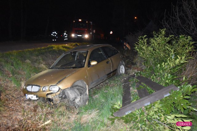 Rover wypadł z drogi w Bratoszowie