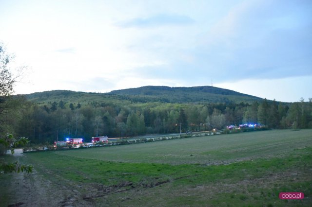 Pożar lasu na Radunii