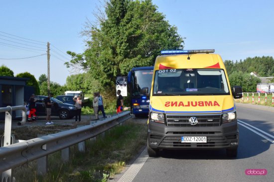 Zderzenie volvo z autobusem