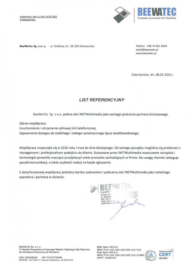 Najlepsze łącze Światłowodowe w powiecie dzierżoniowskim od INETMULTIMEDIA