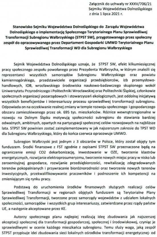 Uchwała Sejmik Województwa Dolnośląskiego