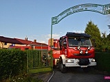 Straż pożarna na ogródkach działkowych w Bielawie