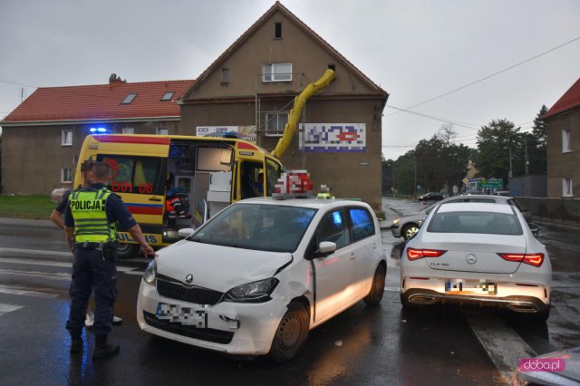 Zderzenie pojazdów w Pieszycach