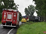Ciężarówka wypadła z drogi Strzelin - Łagiewniki 