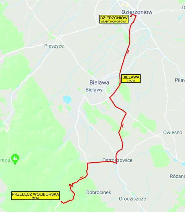 Wyścig Kolarski Sowiogórski Tour - zamknięte drogi