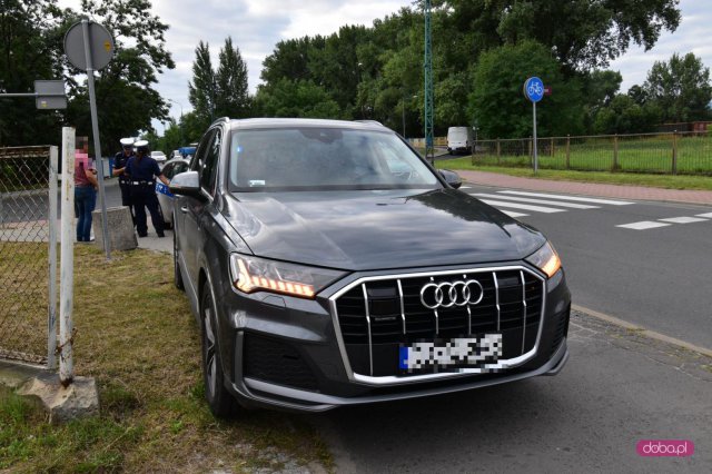 Kolizja bmw i audi w Dzierżoniowie