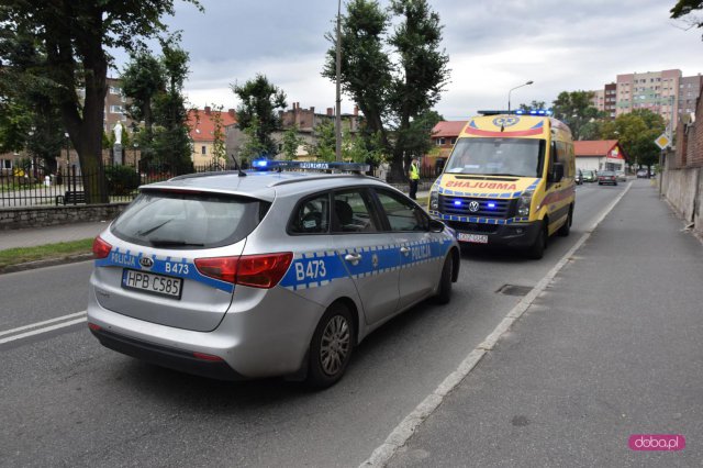 Zderzenie pojazdów na Żeromskiego w Bielawie