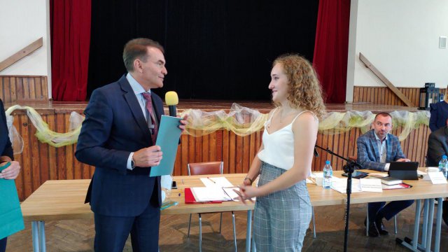 Julia Kruk na Sesji Rady Gminy Łagiewniki