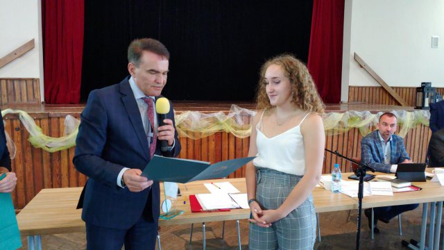 Julia Kruk na Sesji Rady Gminy Łagiewniki