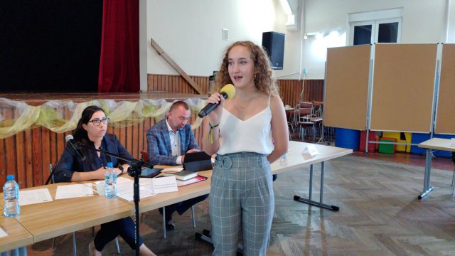 Julia Kruk na Sesji Rady Gminy Łagiewniki