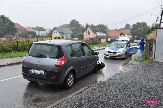 Zderzenie renault i citroena w Piławie Górnej
