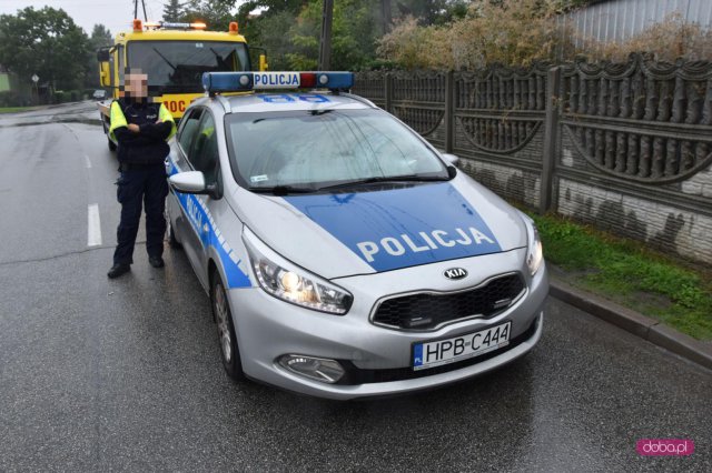 Zderzenie renault i citroena w Piławie Górnej