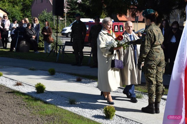 Odsłonięcie pomnika rotmistrza W. Pileckiego w Łagiewnikach