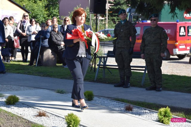 Odsłonięcie pomnika rotmistrza W. Pileckiego w Łagiewnikach