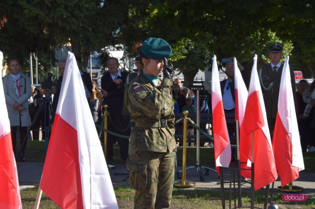 Odsłonięcie pomnika rotmistrza W. Pileckiego w Łagiewnikach